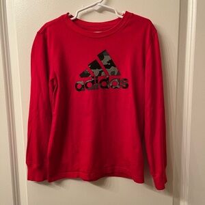 Adidas Red Long Sleeve Tee